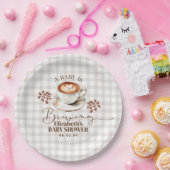Ein Baby braut Kaffee Motto Baby Shower Pappteller (Party)