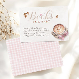 Ein Baby braut Kaffee rosa Schleife  BÜCHER FÜR BA Begleitkarte