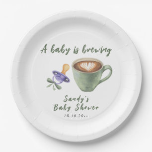 Ein Baby braut Kaffee Schnuller Bogen Baby-Party Pappteller