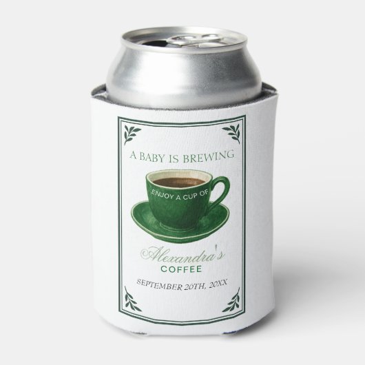 Ein Baby braut Kaffee-Tasse Baby-Party Dosenkühler (Kanne Vorderseite)