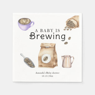 Ein Baby braut Kaffee-Tasse Baby Shower Serviette
