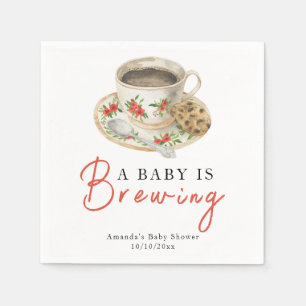 Ein Baby braut Kaffee-Tasse Baby Shower Serviette