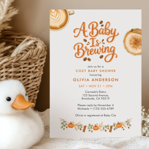 Ein Baby braut Kaffee-Thema-Baby-Party Einladung
