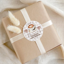 Ein Baby braut Kaffee Thema Baby Shower Aufkleber