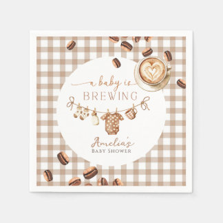 Ein Baby braut Kaffeebohnen-Baby-Party  Serviette