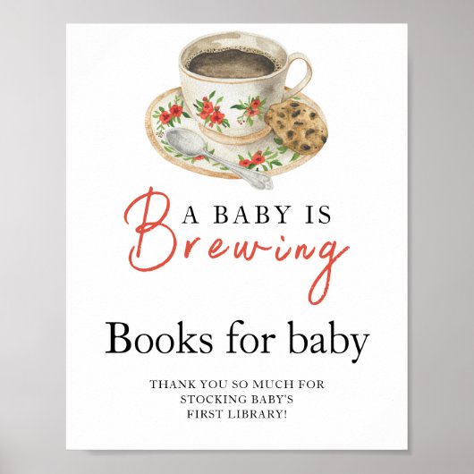 Ein Baby braut Kaffeetassen Bücher für das Baby Poster (Vorne)