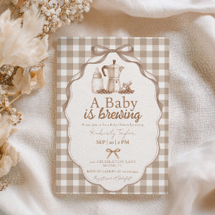 Ein Baby braut Kaffeetopf Bohne Babyparty Einladung
