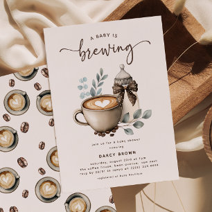Ein Baby Braut Latte Kaffee Baby Shower Einladung