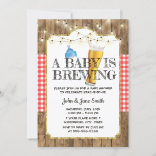 Ein Baby braut Lichterkette Bier-Baby-Party Einladung