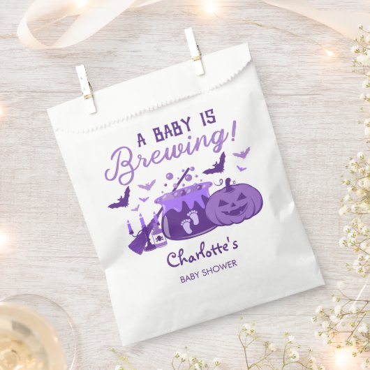 Ein Baby braut Lila Halloween-Kinderdusche Geschenktütchen (Ausgeschnitten)