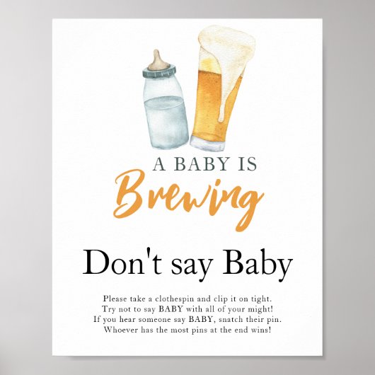 Ein Baby braut Milch Sag nicht, Baby Poster (Vorne)