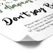 Ein Baby braut Milch Sag nicht, Baby Poster (Ecke)