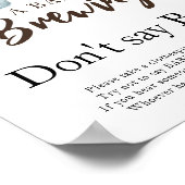 Ein Baby braut Milch Sag nicht, Baby Poster (Ecke)