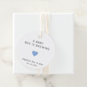Ein Baby braut Niedliche Blue Heart Boy Baby Dusch Geschenkanhänger (Beispiel)