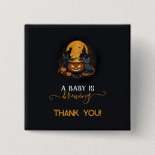 Ein Baby braut Niedliche Halloween-Kinderdusche Button (Vorderseite)