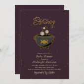 Ein Baby braut Niedliche Halloween-Kinderdusche Einladung (Vorne/Hinten)