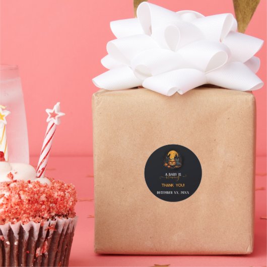 Ein Baby braut Niedliche Halloween-Kinderdusche Runder Aufkleber (Party)