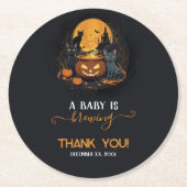 Ein Baby braut Niedliche Halloween-Kinderdusche Runder Pappuntersetzer (Vorderseite)