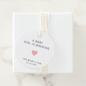 Ein Baby braut Niedliche Pink Heart Girl Baby Dusc Geschenkanhänger (Beispiel)