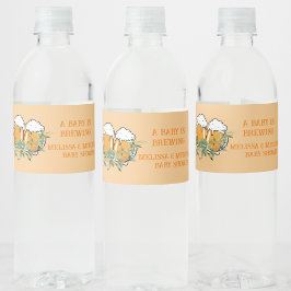 Ein Baby braut Paare Babydusche Wasserflaschenetikett