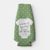 Ein Baby braut — Paare Dusche - Grün Flaschenkühler (Vorderseite)