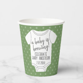 Ein Baby braut — Paare Dusche - Grün Pappbecher