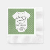 Ein Baby braut — Paare Dusche - Grün Serviette (Vorderseite)