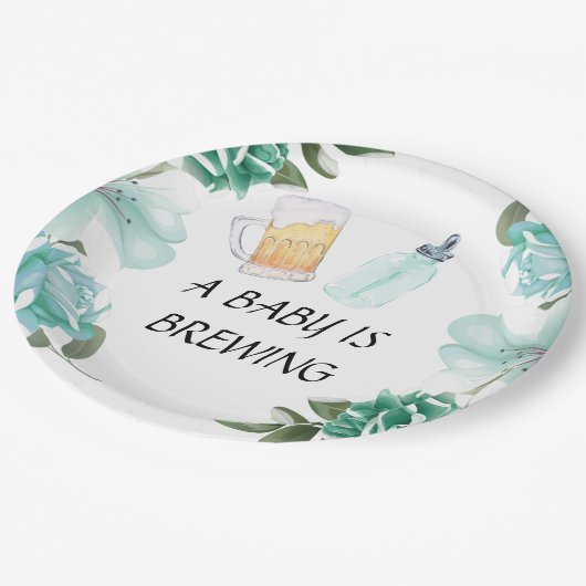 Ein Baby braut Papierplatte Pappteller (Schrägansicht)