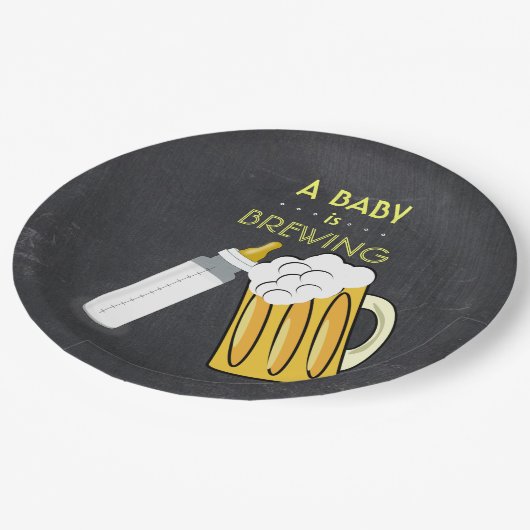 Ein Baby braut Platte Pappteller (Schrägansicht)