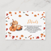 Ein Baby braut Pumpkin Spice Baby Dusche Detail Begleitkarte (Vorderseite)