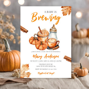 Ein Baby braut Pumpkin Spice Flasche Baby Shower Einladung