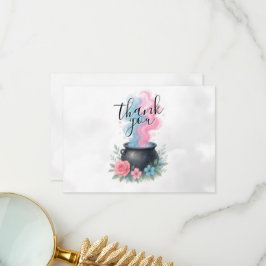 Ein Baby braut rosa und blaue Kessel Dankeskarte