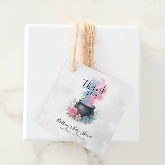 Ein Baby braut rosa und blaue Kessel Geschenkanhänger (Beispiel)