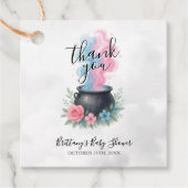 Ein Baby braut rosa und blaue Kessel Geschenkanhänger (Vorderseite)