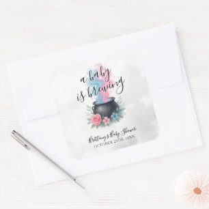 Ein Baby braut rosa und blaue Kessel Quadratischer Aufkleber