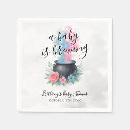 Ein Baby braut rosa und blaue Kessel Serviette