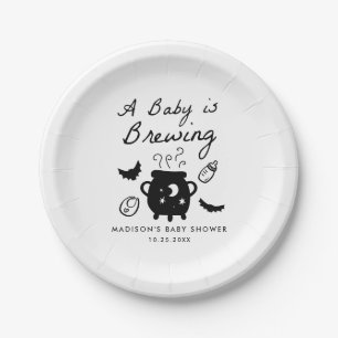 Ein Baby braut sich zusammen Halloween-Baby-Party Pappteller