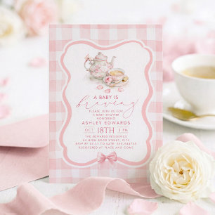 Ein Baby braut sich zusammen Mädchen Baby Shower P Einladung