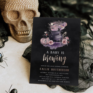 Ein Baby braut sich zusammen   Süße Halloween-Baby Folieneinladung