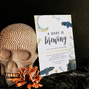 Ein Baby braut sich zusammen   Süße Halloween-Baby Folieneinladung