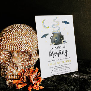 Ein Baby braut sich zusammen   Süße Halloween-Baby Folieneinladung