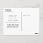 Ein Baby braut Tea Party Babydusche Postkarte (Rückseite)