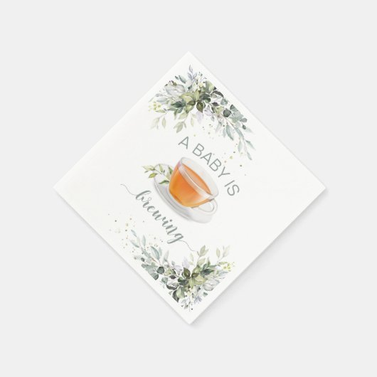 Ein Baby braut Tea Party Babydusche Serviette (Ecke)
