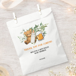 Ein Baby braut Teddy Bär Bier danke Geschenktütchen