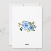 Ein Baby braut Tee-Baby-Dusche blaue Einladung (Rückseite)