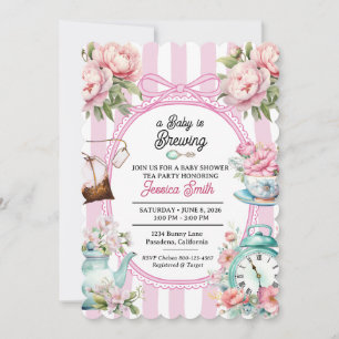 Ein Baby braut Tee Baby Shower Vintage Floral Einladung