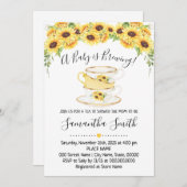 Ein Baby braut Tee Sonnenblumen Dusche Einladung (Vorne/Hinten)