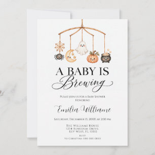 Ein Baby braut Wasserfarben-Halloween-Baby-Shower Einladung