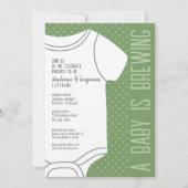 Ein Baby brütet - Babydusche eines neutralen Paare Einladung (Vorderseite)