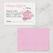 Ein Baby brütet Babydusche mit Windeln Begleitkarte (Vorne/Hinten)